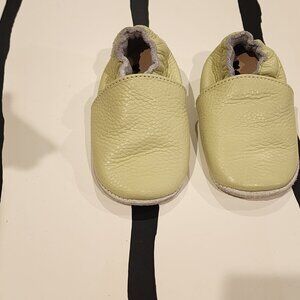 Roux Sage Green Leather Baby Shoes - Size 0-6M